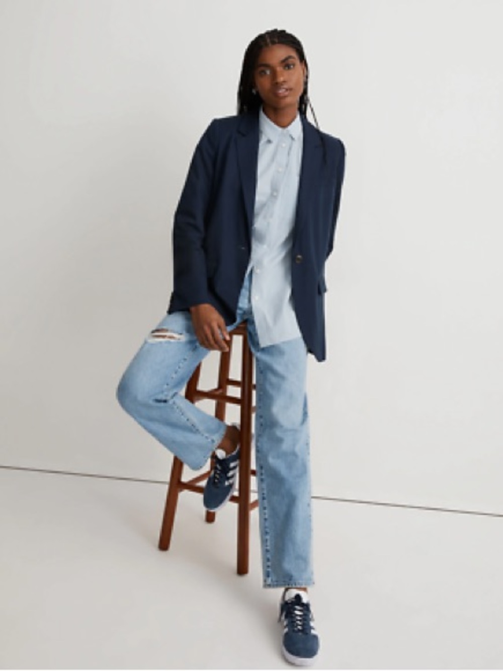 Madewell Alston Blazer in Dark Navy - NWOT
